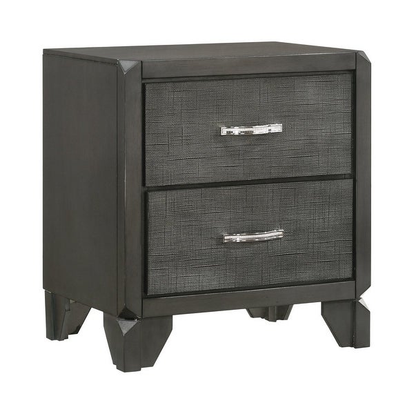 Noma 2-drawer Nightstand Caviar - - 38045564