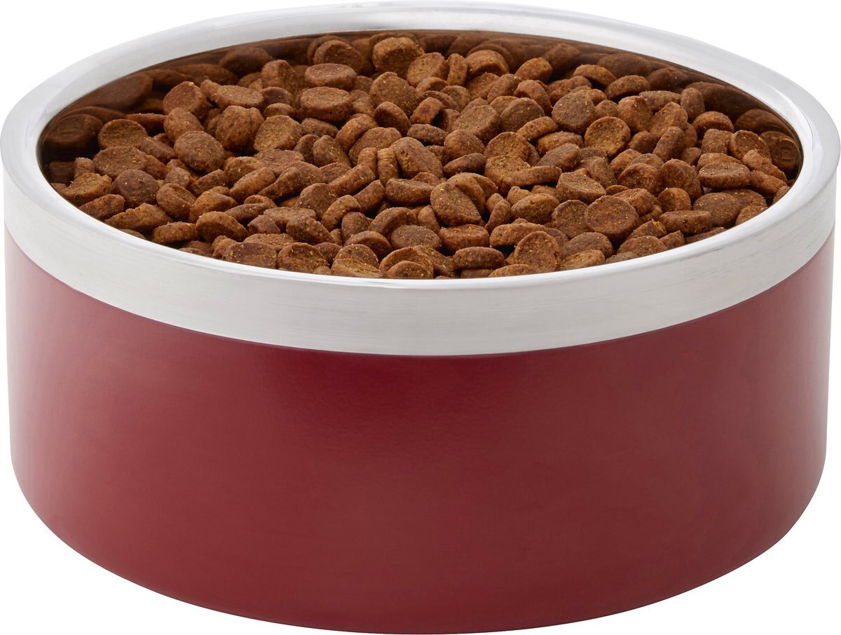 Frisco Insulated Two-Toned Non-Skid Stainless Steel Dog and Cat Bowl