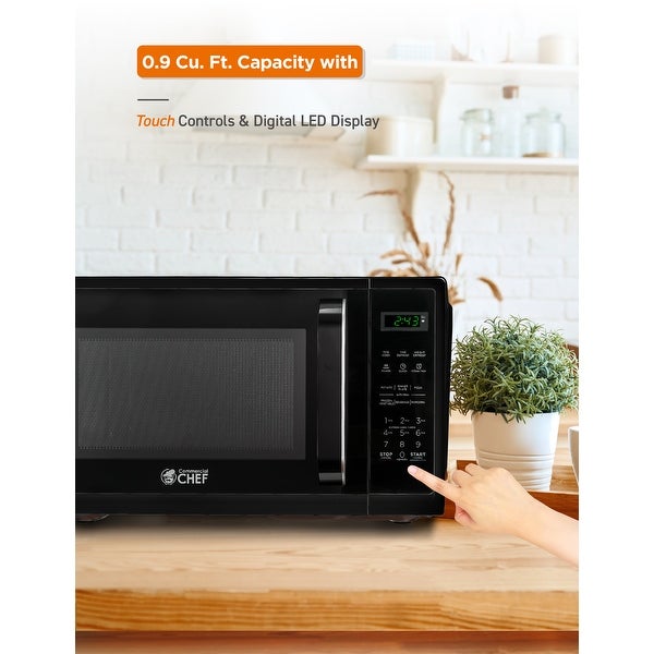 0.9 Cu.Ft Countertop Microwave Oven-Black