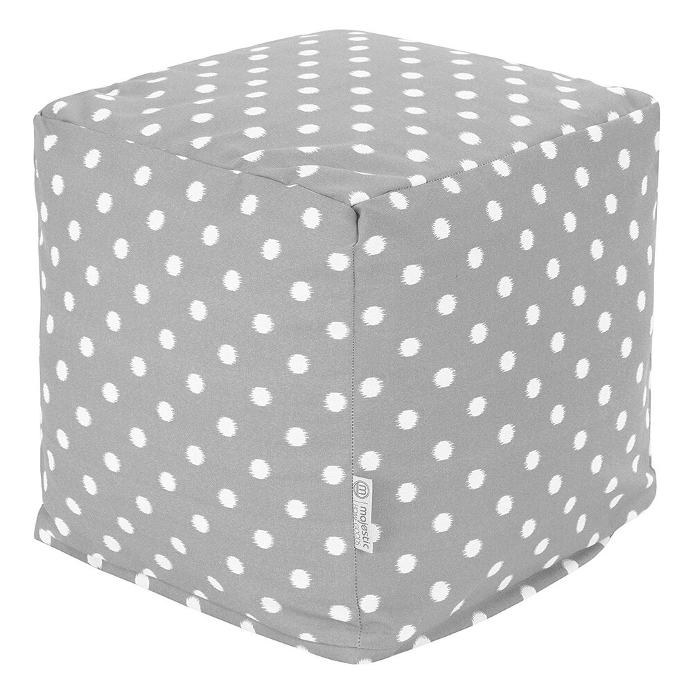 Majestic Home Goods Ikat Dot Indoor / Outdoor Ottoman Pouf Cube