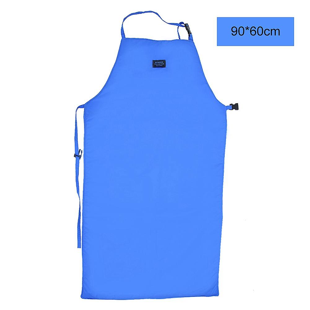 Safety Cryo Apron Cryogenic Ultra Low Temperature Apron Nitrogen Protective Blue(90*60cm)