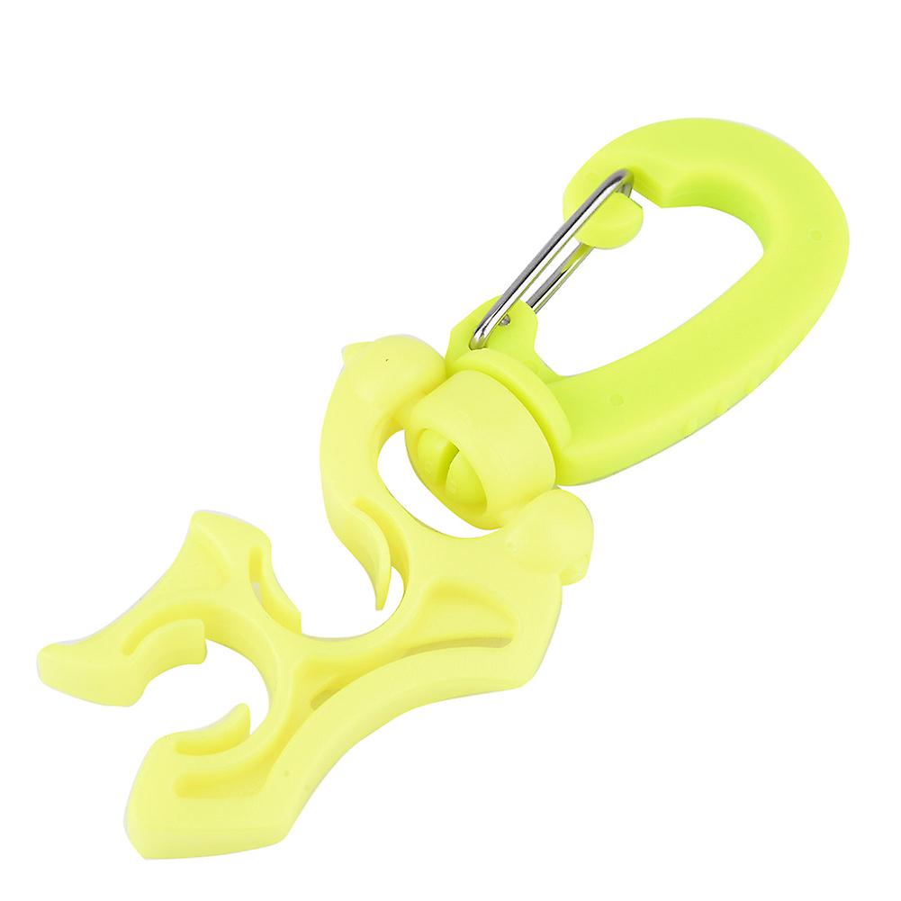 Scuba Diving Double Bcd Hose Holder Clip Regulator Retainer Buckle Hook For Snorkeling (yellow)