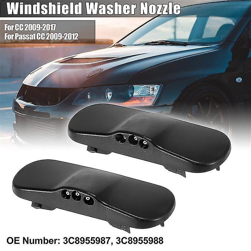 2pcs Windshield Windscreen Washer Nozzle Spray Jet 1z0955985 For - Cc 2009-2012 / Cc 2009-2017