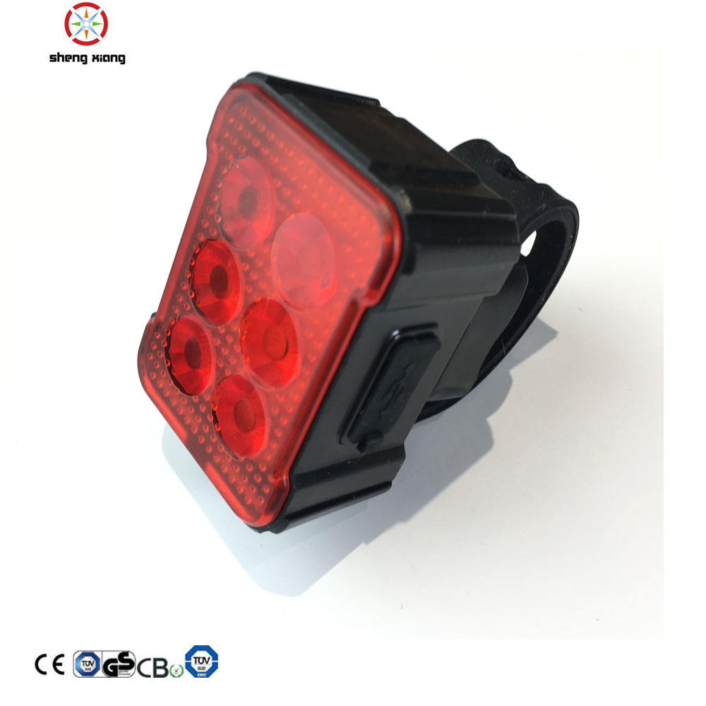 Lamp Bicycle 6 Led usb recharge  Cycling Bike Ultra Bright Rear Tail Light/bicycle Light Led