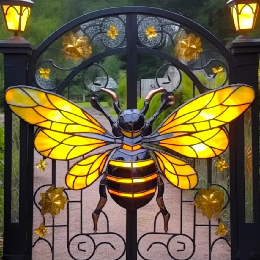 🔥Last day 75% OFF🔥Colorful glass bee door