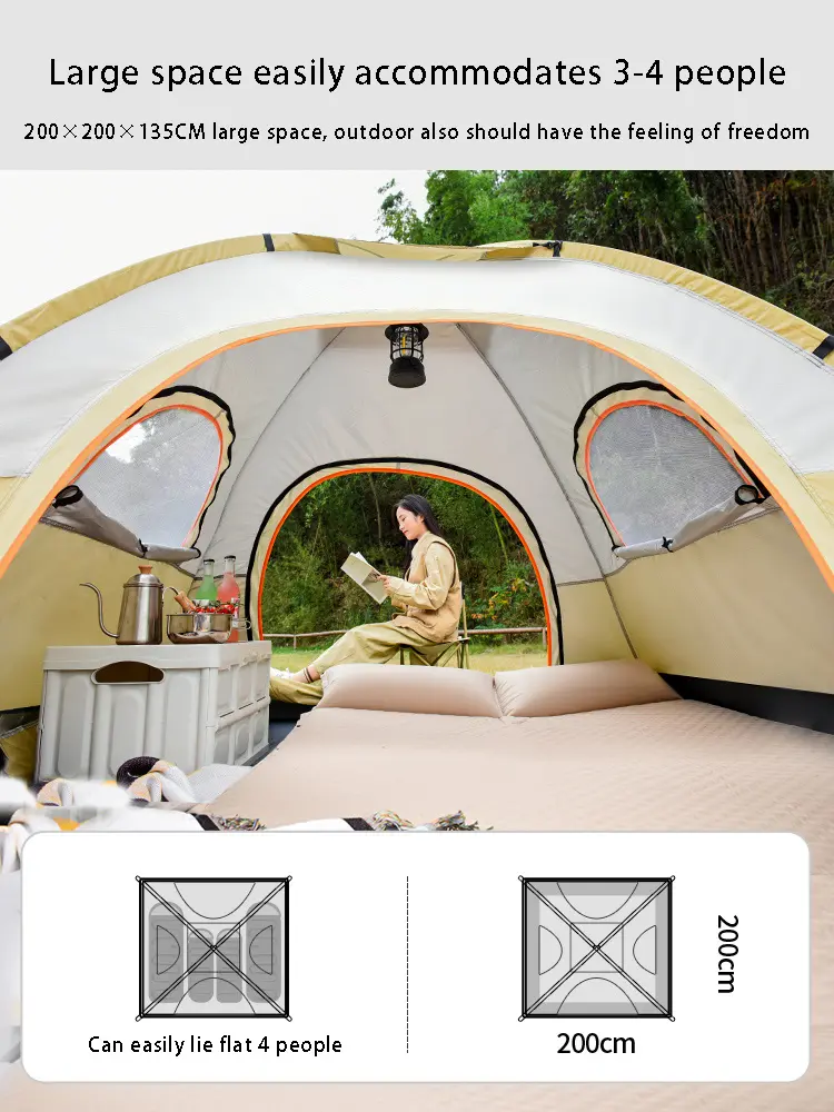 TOPIND High Quality Large Space Tent for Garden and Camping Beach Hiking