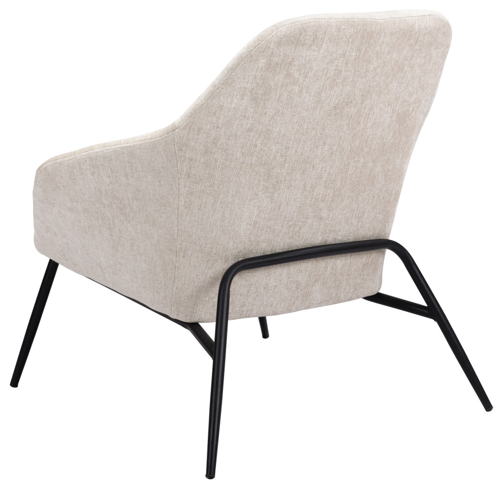 Manuel Accent Chair Beige   Midcentury   Armchairs And Accent Chairs   by BisonOffice  Houzz