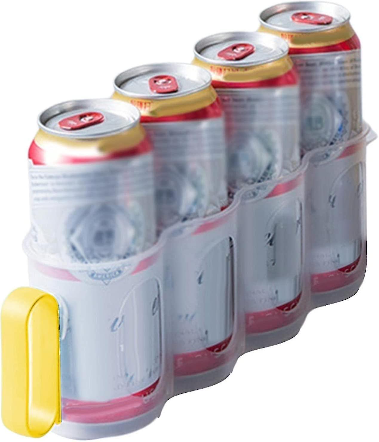 Fridge Can Dispenser， Can Holder Fridge Dispenser， 4-grid Can Dispenser， Beer Storage