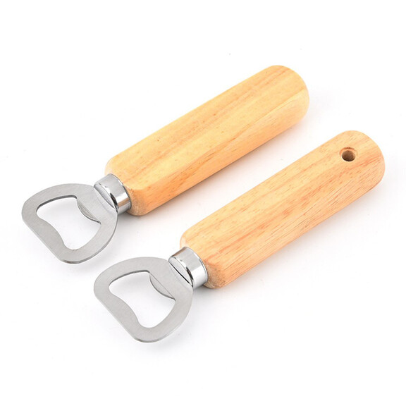 Muka 5 1/2 L 3 PCS Wooden Handle Bottle Opener  S...