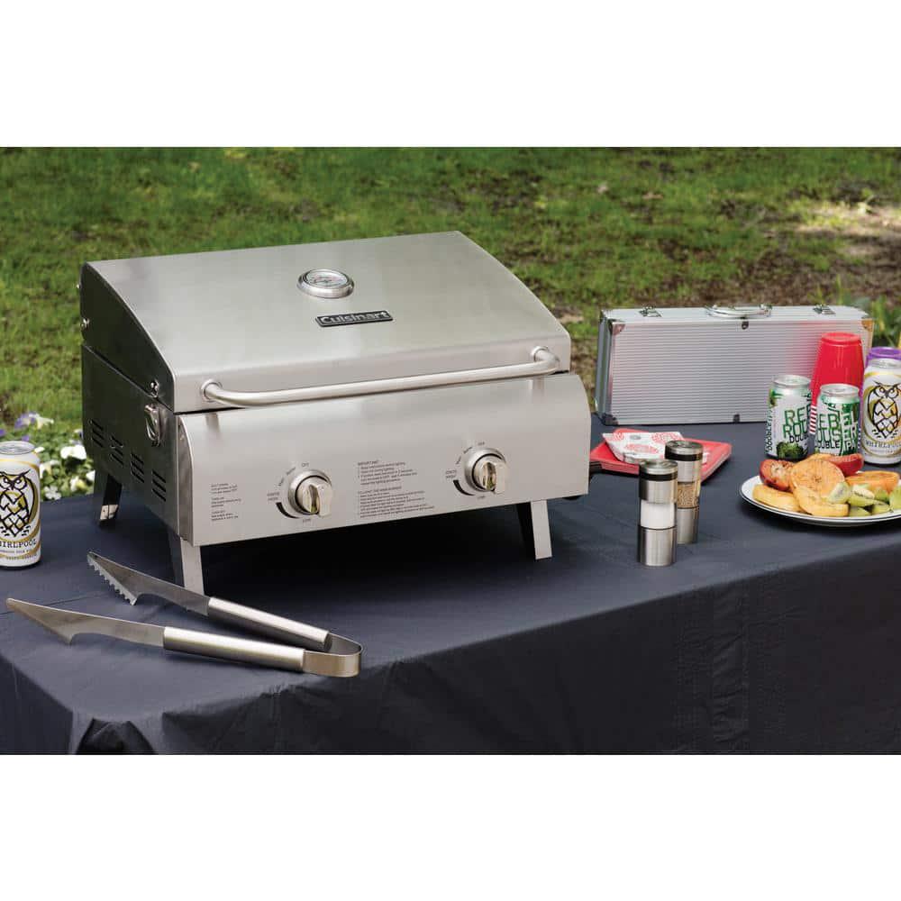 Cuisinart Portable Propane Tabletop Grill in Stainless Steel