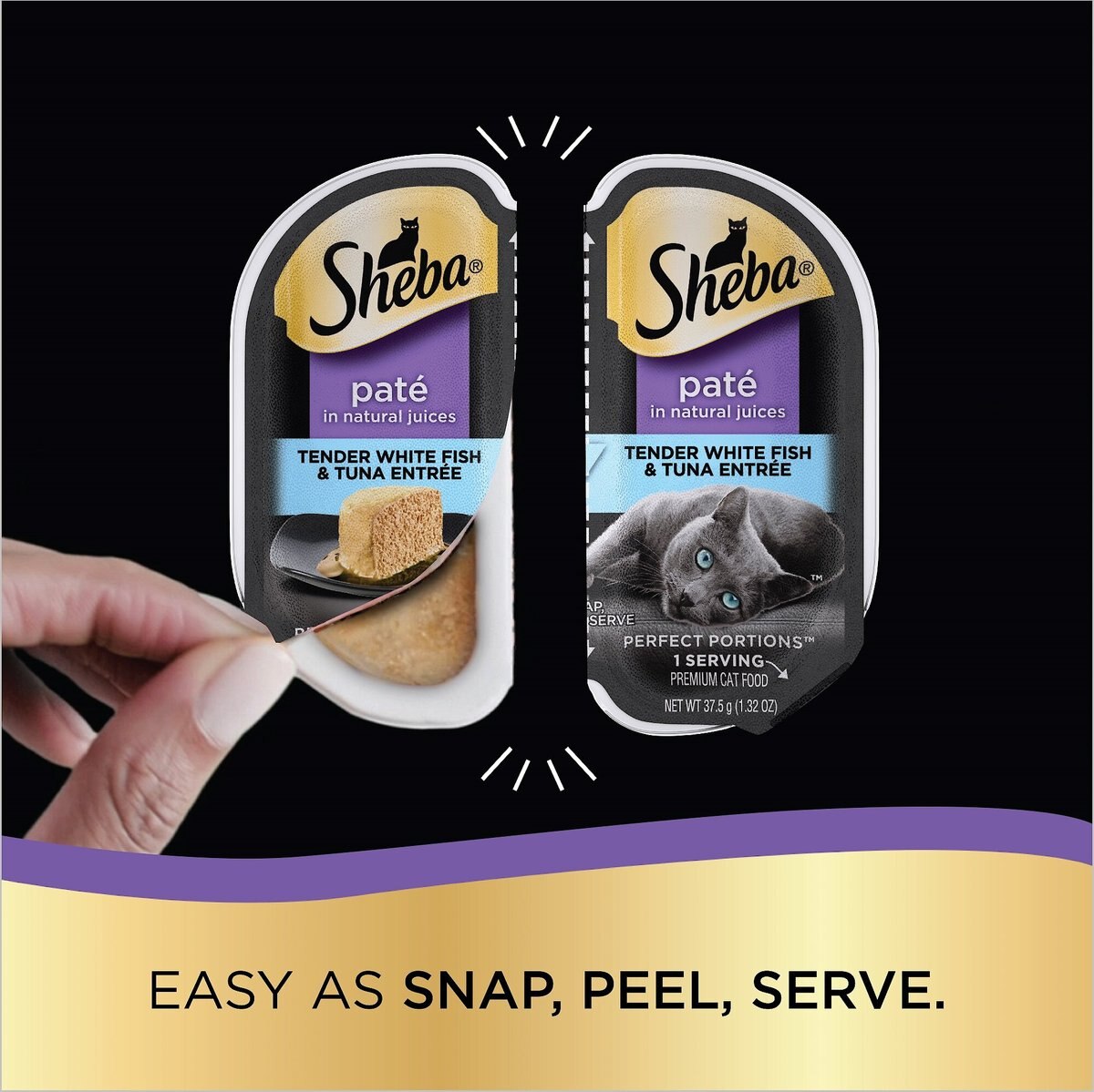 Sheba Perfect Portions Grain-Free Multipack Seafood Entrees Cat Food Trays