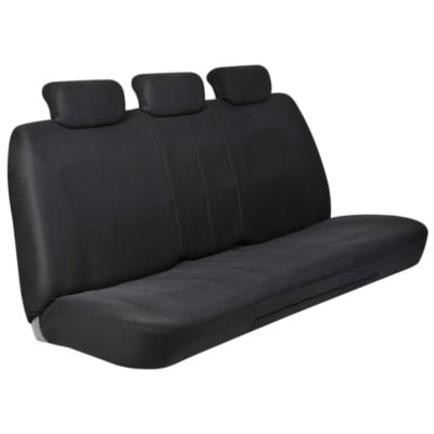 SEAT COVER BENCH BLACK W/ HEADREST