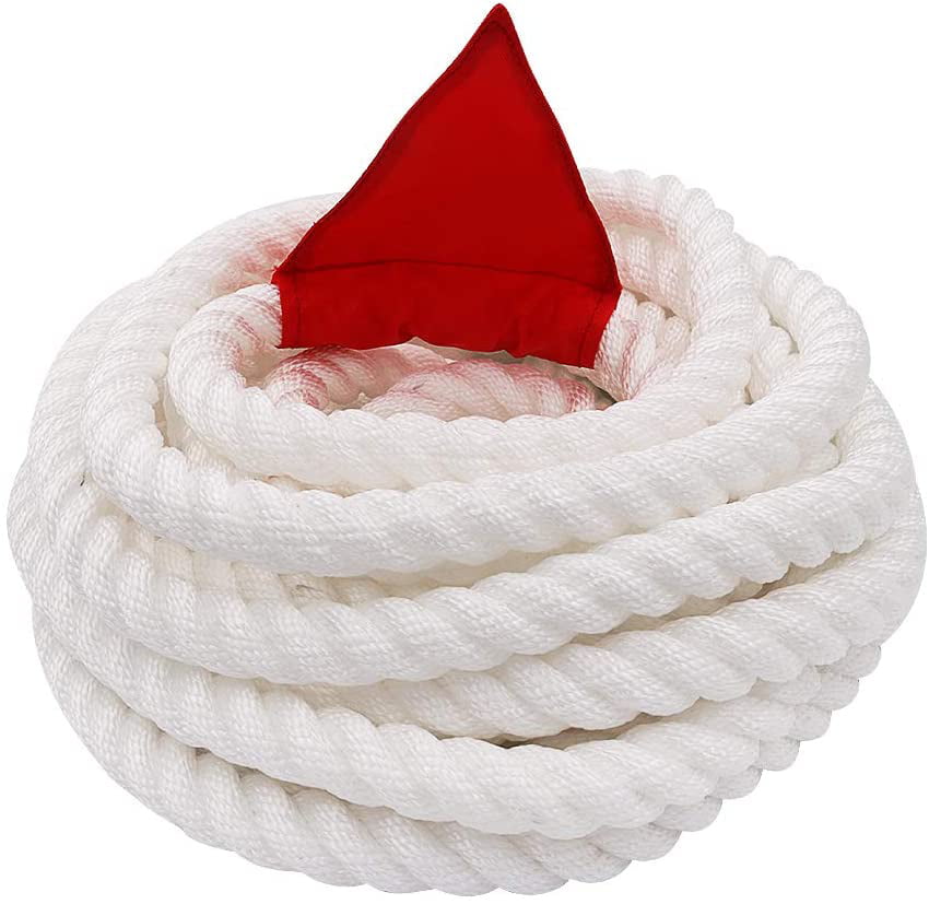 Aystkniet Tug of War Rope with Flag for Kids, Teens and Adults, Soft Polypropylene Rope Games for Team Building Activities, Family Reunion, Birthday Party (White, 35 Feet)