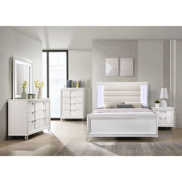 Picket House Furnishings Charlotte Youth Full Platform 3PC Bedroom Set in White - - 31747268