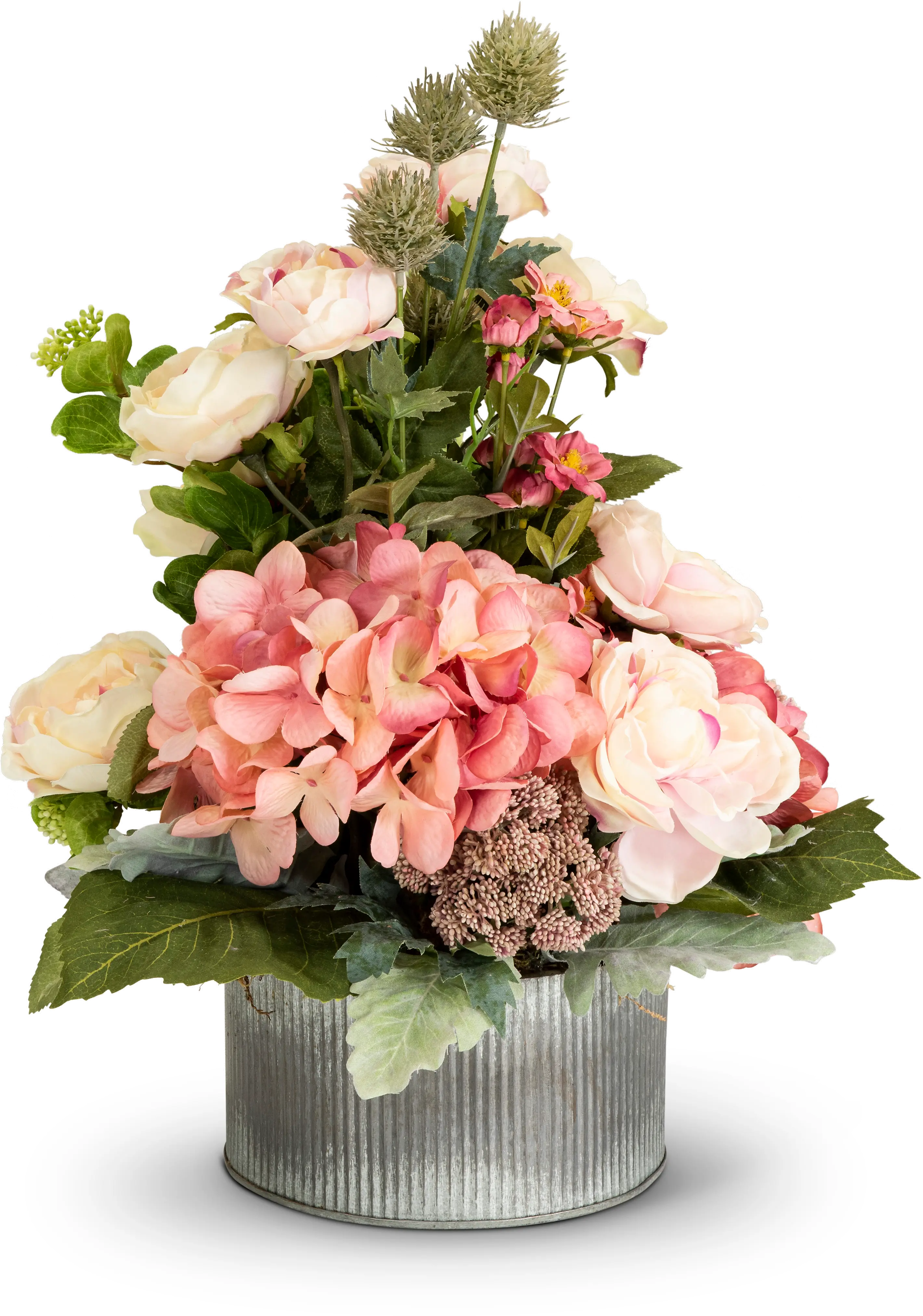 22 Inch Pink Faux Floral Arrangement