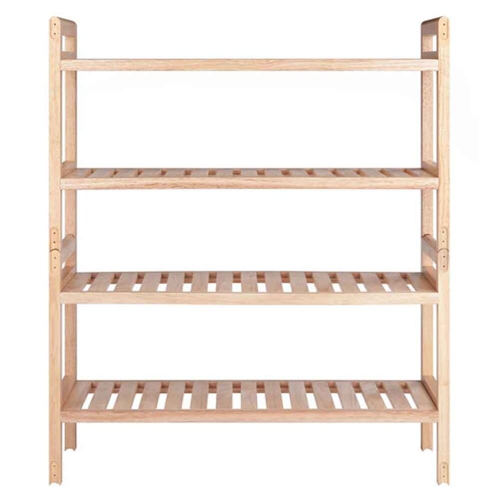 Winsome Mercury Natural Solid Wood Stackable Shoe Rack Set   2 Piece