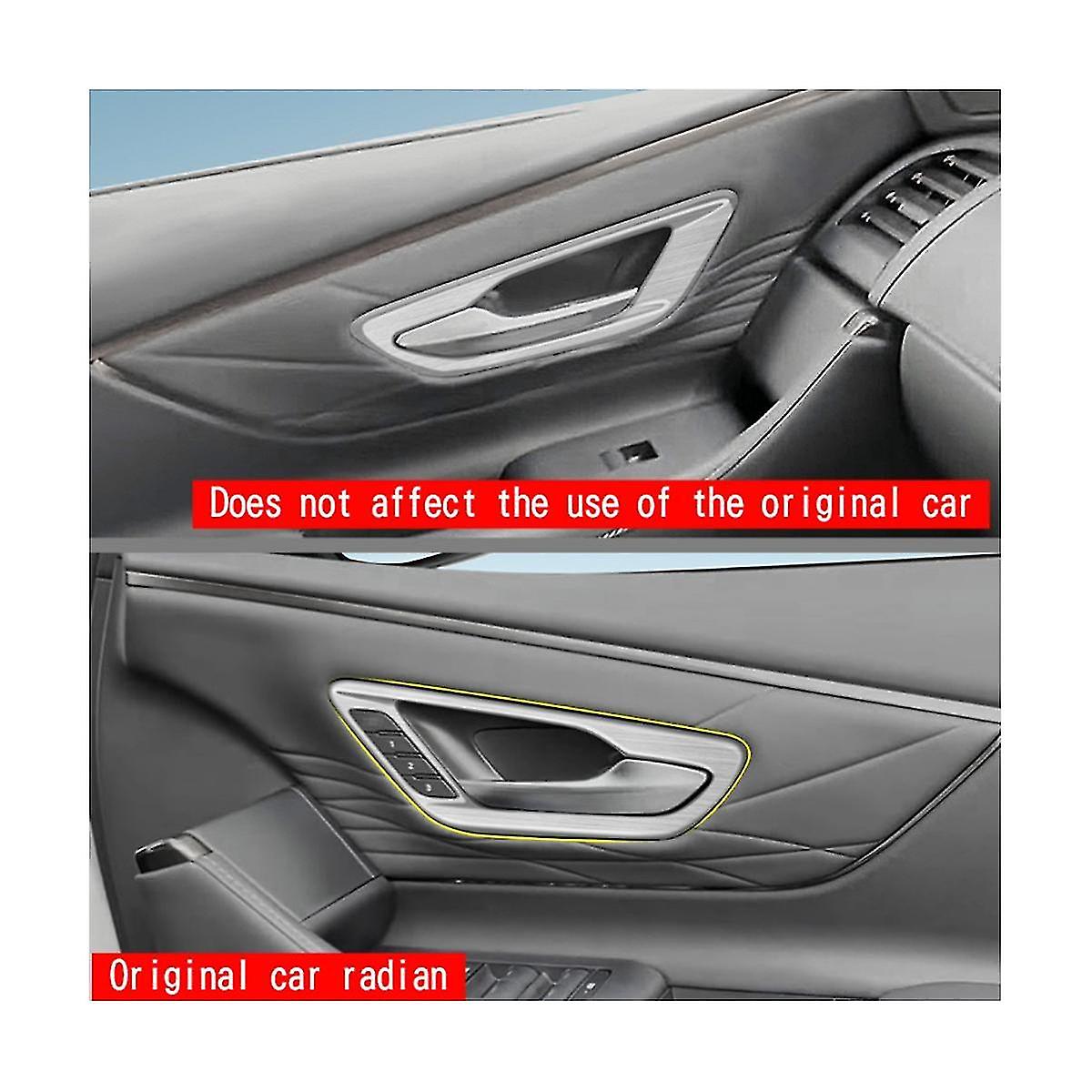 For Alphard 40 Series 2023+ Inner Door Bowl Panel Inside Handle Protector Cover Interior Accessories Silver Rhd