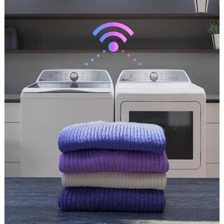 GE Profile Smart 7.3 cu. ft. Electric Dryer in Sapphire Blue with Fabric Refresh Sanitize Steam ENERGY STAR PTD90EBPTRS