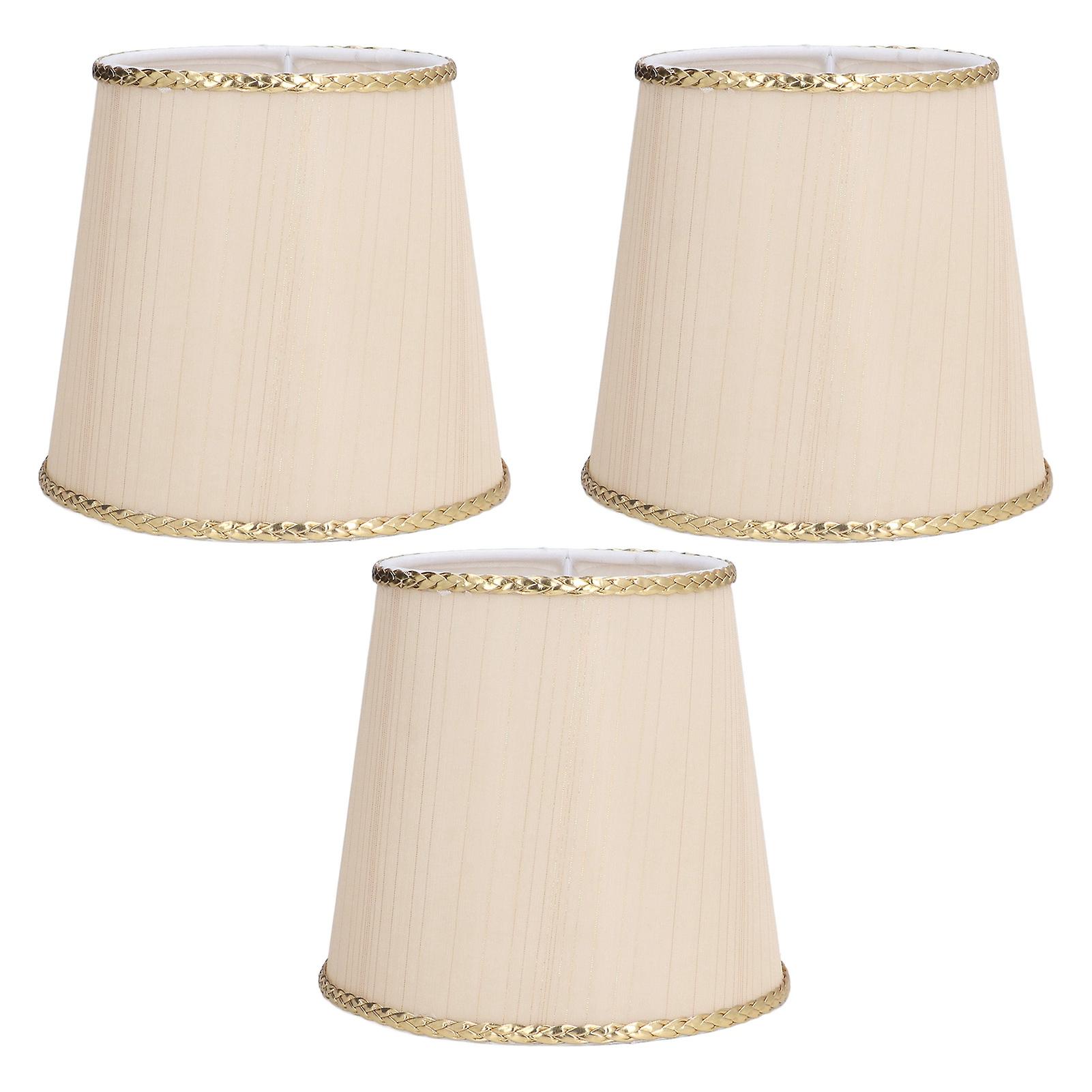 3Pcs Small Lamp Shades Soft Cloth Hand Crafted Safe Design Easy Assembly High Transmittance Widely Used Table Lampshade