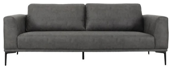 David Modern Dark Gray Loveseat   Midcentury   Loveseats   by Rustic Home Furniture Deco  Houzz