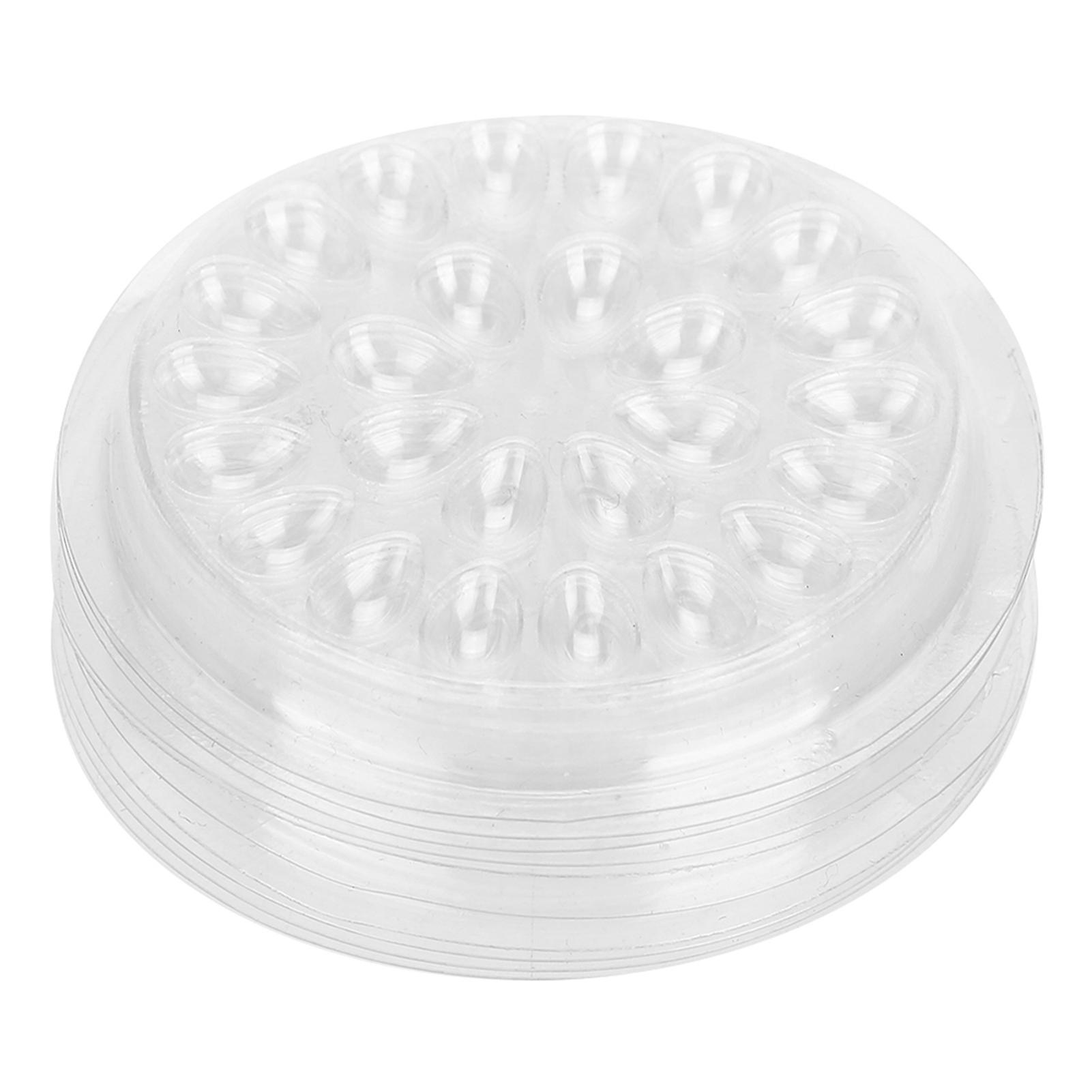 50pcs Disposable Eyelash Glue Holder Transparent Plastic Eye Lash Extension Glue Stand Pad