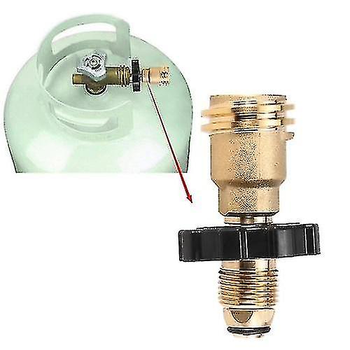 Hmwy-propane Tank Adapter Solid Brass Regulator Valve Safety Pol Tank Convert To Qcc1/type1 Regulator Hos