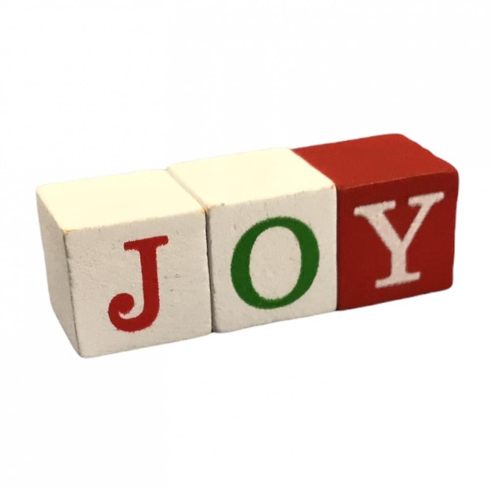 Dolls House Joy Letter Block Ornament Decoration Miniature Christmas Accessory