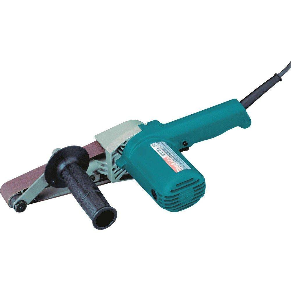 Makita 5 Amp Corded 1-18 in. x 21 in. Belt Sander with Bonus 1-18 in. x 21 in. 80-Grit Abrasive Belt 10-Pack 9031-742303-3