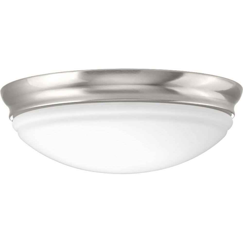 Progress Lighting LED Flush Mount Collection 17-Watt Brushed Nickel Integrated LED Flush Mount P350100-009-30