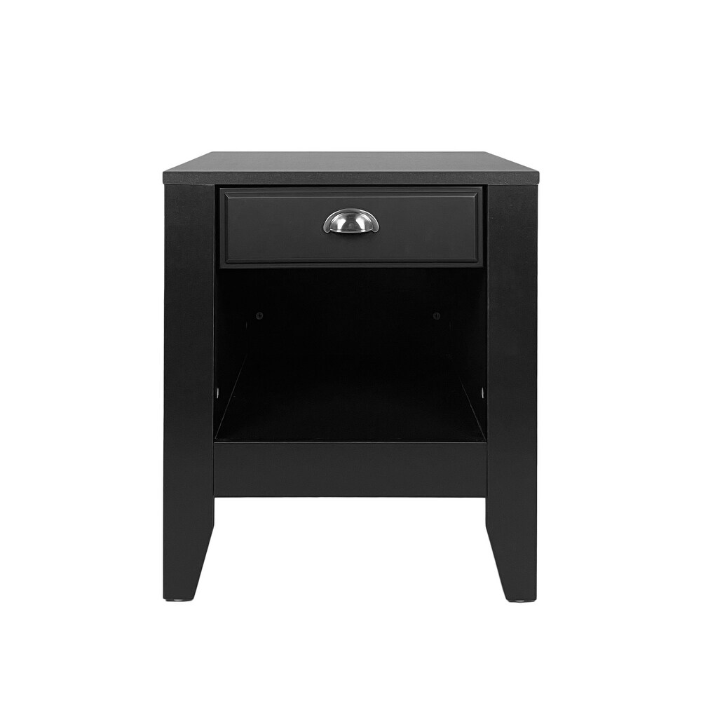 Foisy Faux Wood Nightstand with Drawer (Set of 2) by Christopher Knight Home