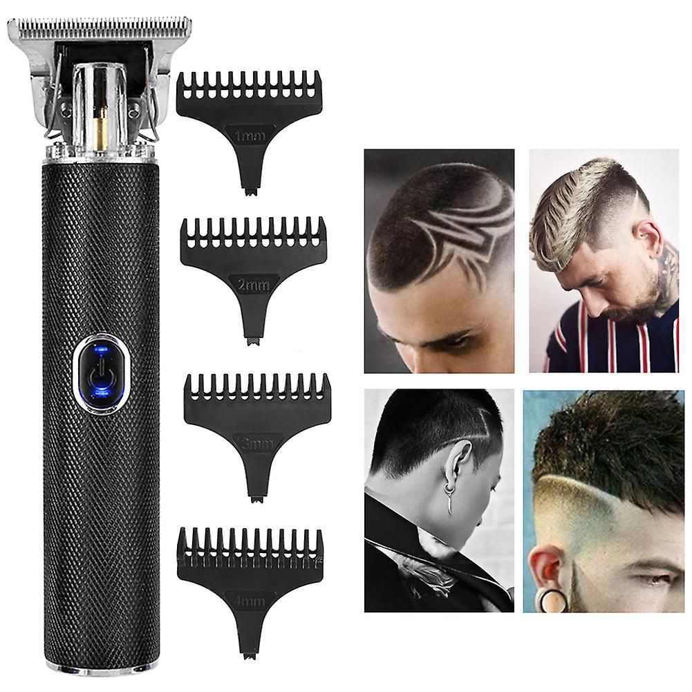 Professional Electric Hair Clipper Rechargeable Adjustable Hair Cutting Machine  Hair Trimmerblack