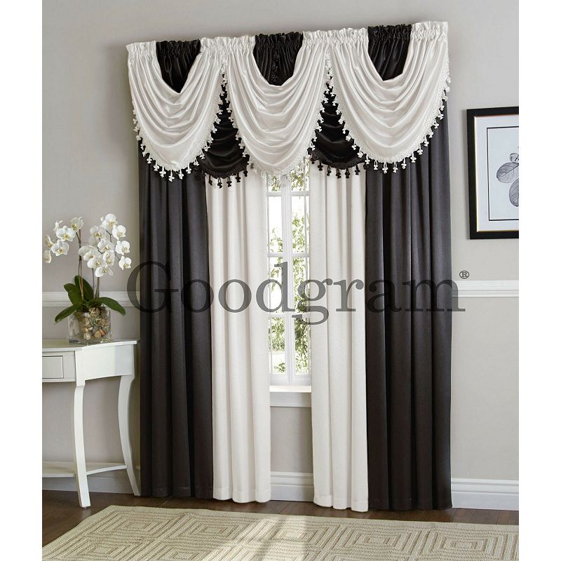 Kate Aurora Ultra Lux Faux Silk Regency Crinkle Rod Pocket Semi Sheer Single Curtain Panel