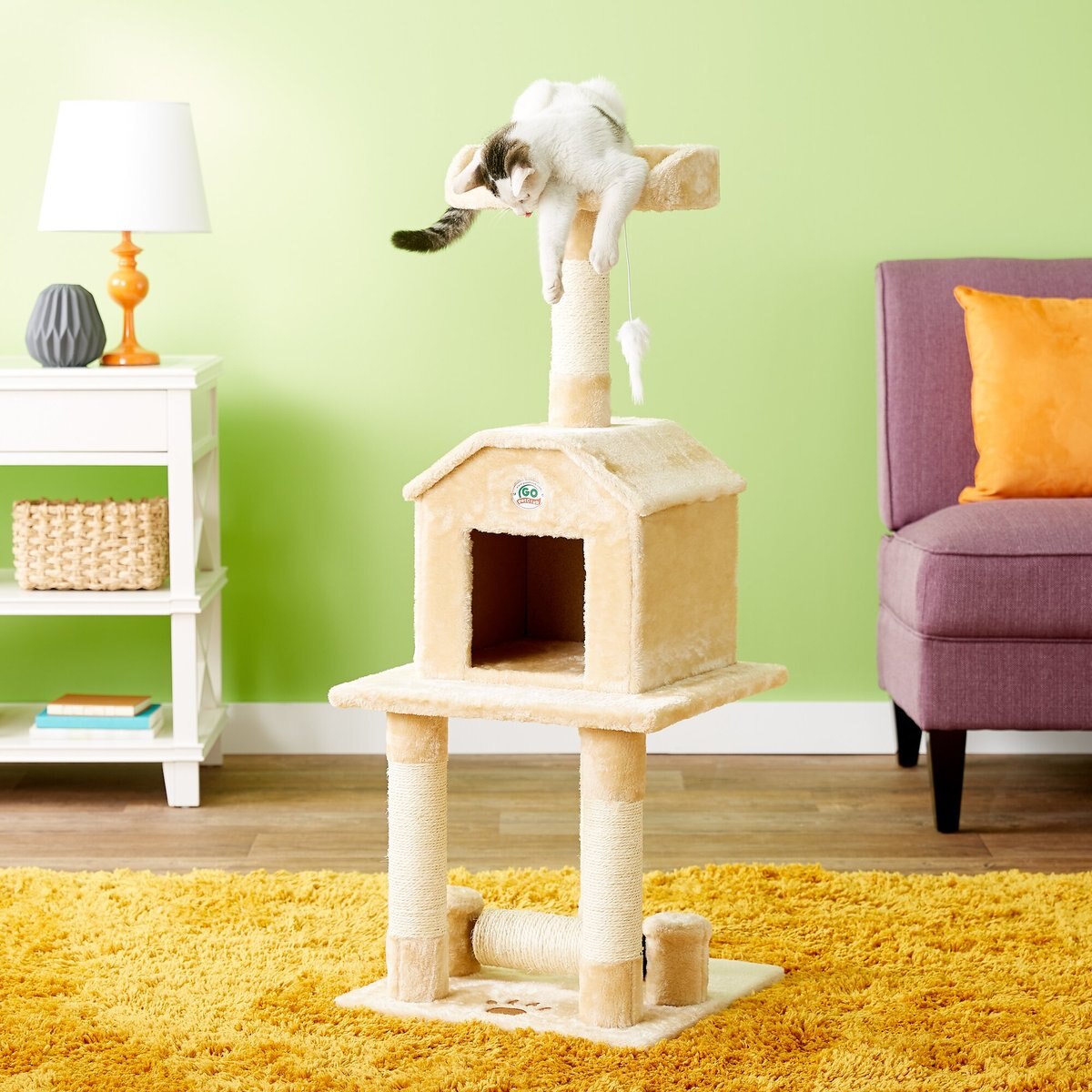 Go Pet Club 45-in Faux Fur Cat Tree and Condo