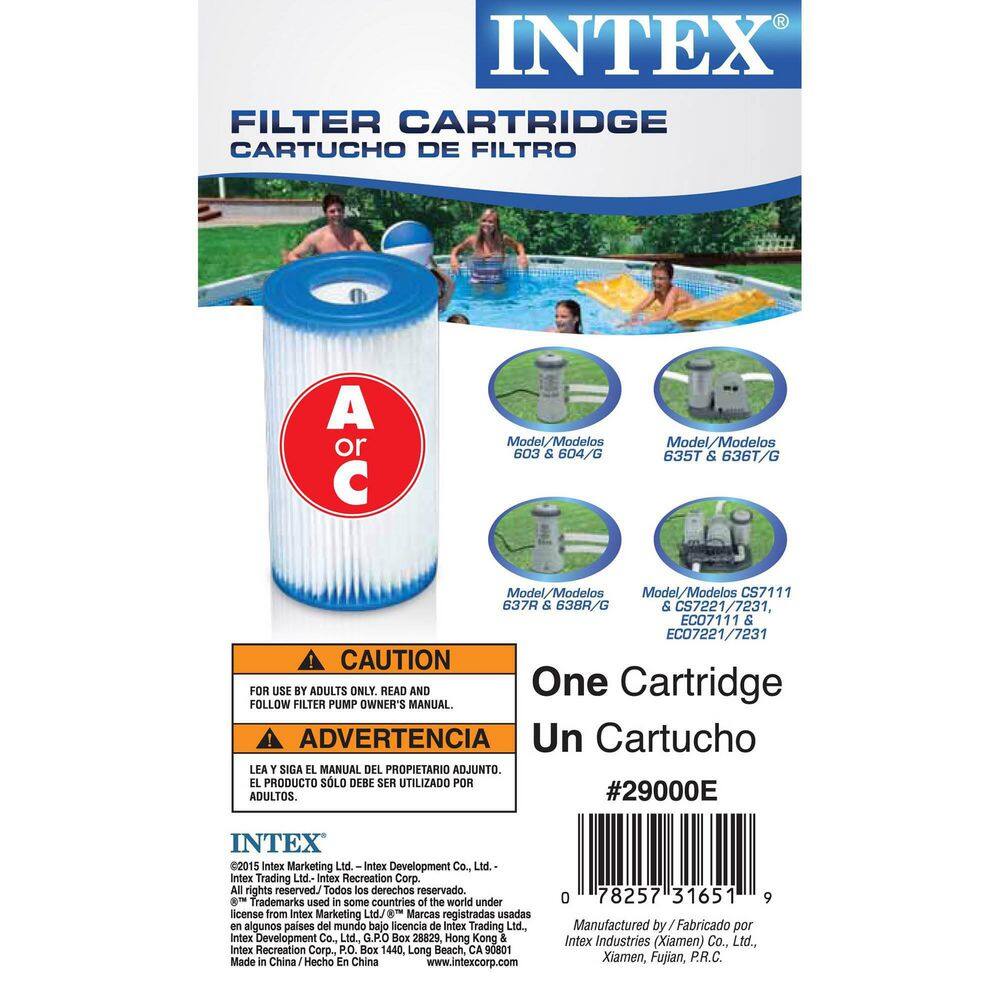 Intex 18 ft. x 48 in. Metal Frame Swimming Pool Set with Pump Plus Filter Cartridges (6) 28253EH + 6 x 29000E