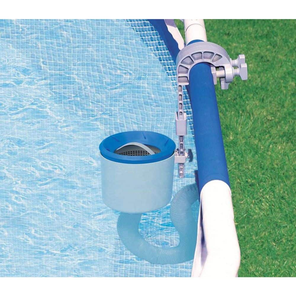 Intex 24 ft. x 12 ft. x 52 in. Ultra XTR Rectangular Pool, Filter, Vacuum, and Skimmer 26363EH + 28001E + 28000E