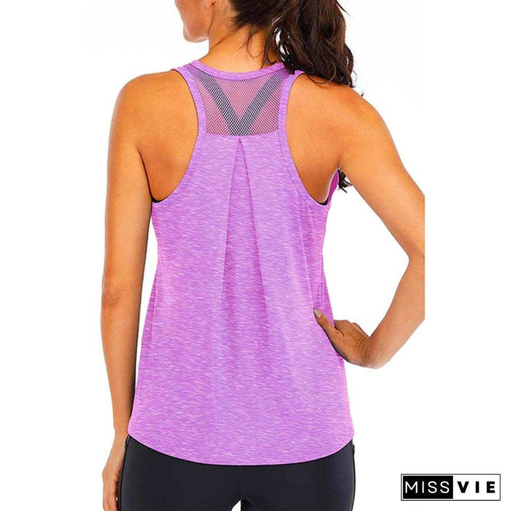 Yoga Vest Women Running Shirts Sleeveless Gym Tank Tops Women's Sportswear Quick Dry Breathable Workout Tank Top Fitness Clothes