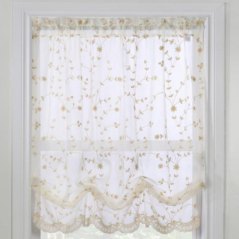 Grandeur Deep Scalloped Embroidery Balloon Curtain