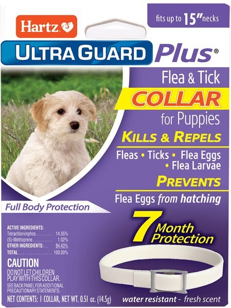 Hartz UltraGuard Plus Dog Flea and Tick Collar for Dogs， X-Small and Toy and Small Breeds