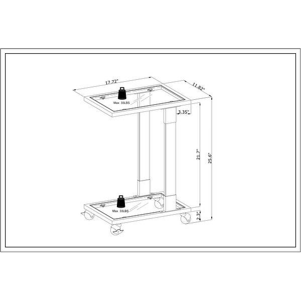 Acrylic Square Table with Metal Base