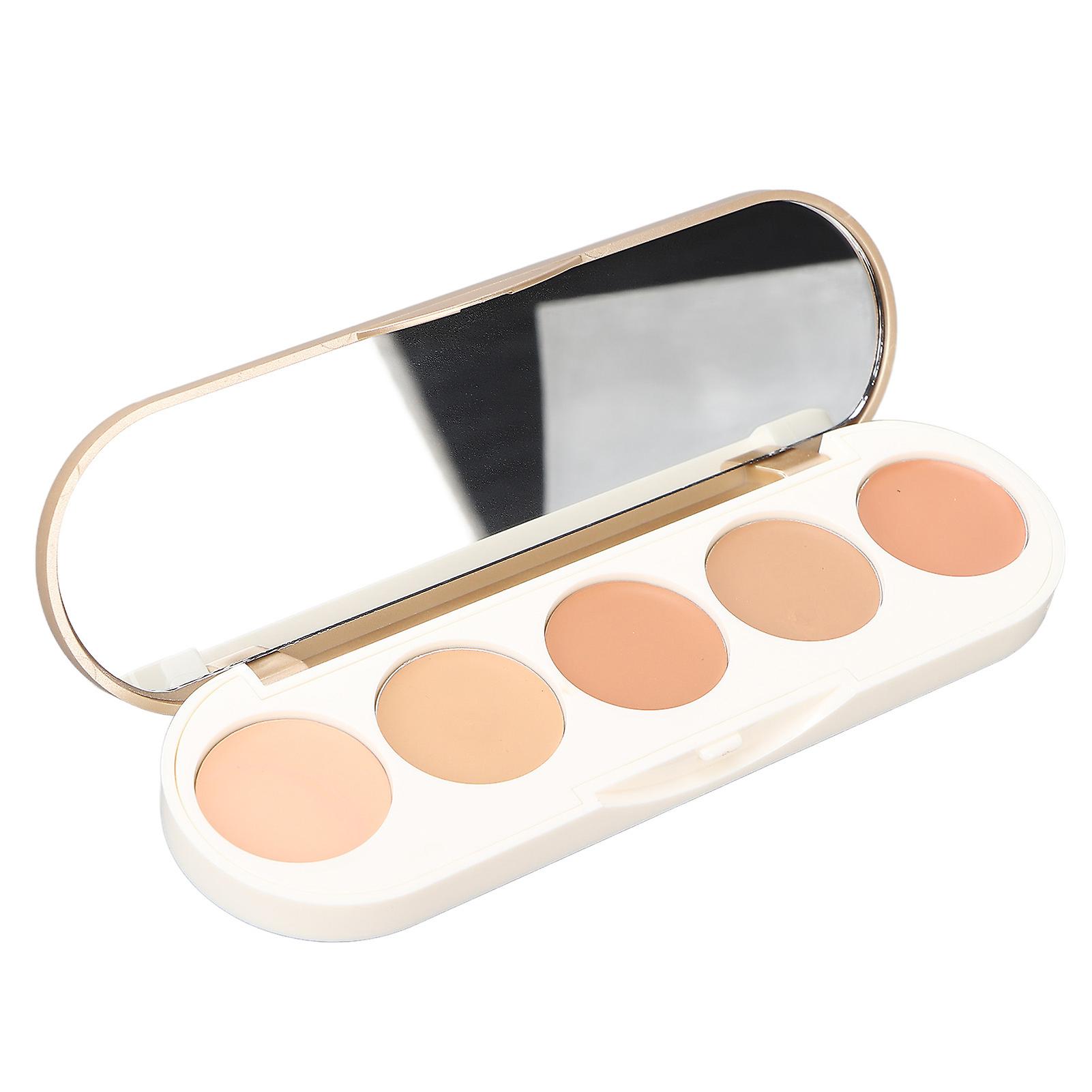 Concealer Palette Portable Multipurpose High Covering Power Lightweight Long Lasting Waterproof 5 Color Concealer