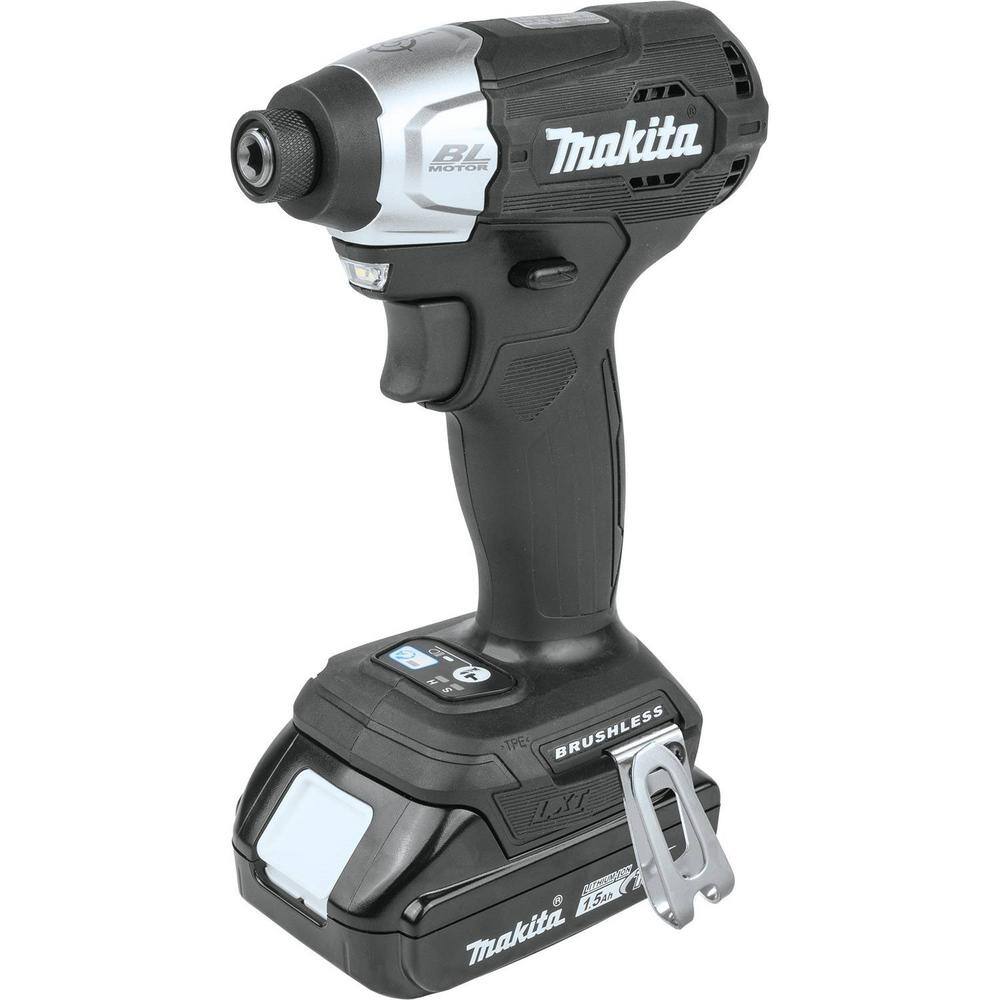 Makita 18V LXT Sub-Compact Lithium-Ion Brushless Cordless Variable Speed Impact Driver Kit (1.5Ah) XDT18SY1B