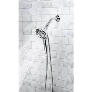 Glacier Bay Push Release 6-Spray Patterns with 1.8 GPM 4.25 in. Wall Mount Handheld Shower Head in Chrome 8571101HC