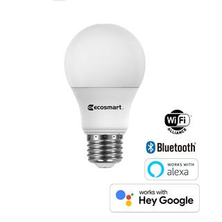 EcoSmart 60-Watt Equivalent Smart A19 LED Light Bulb Tunable White (1-Bulb) Powered by Hubspace A10A1960WQ1Z01