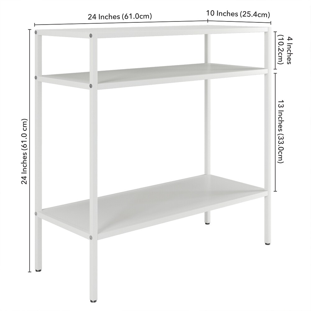 Ricardo Side Table with Metal Shelves