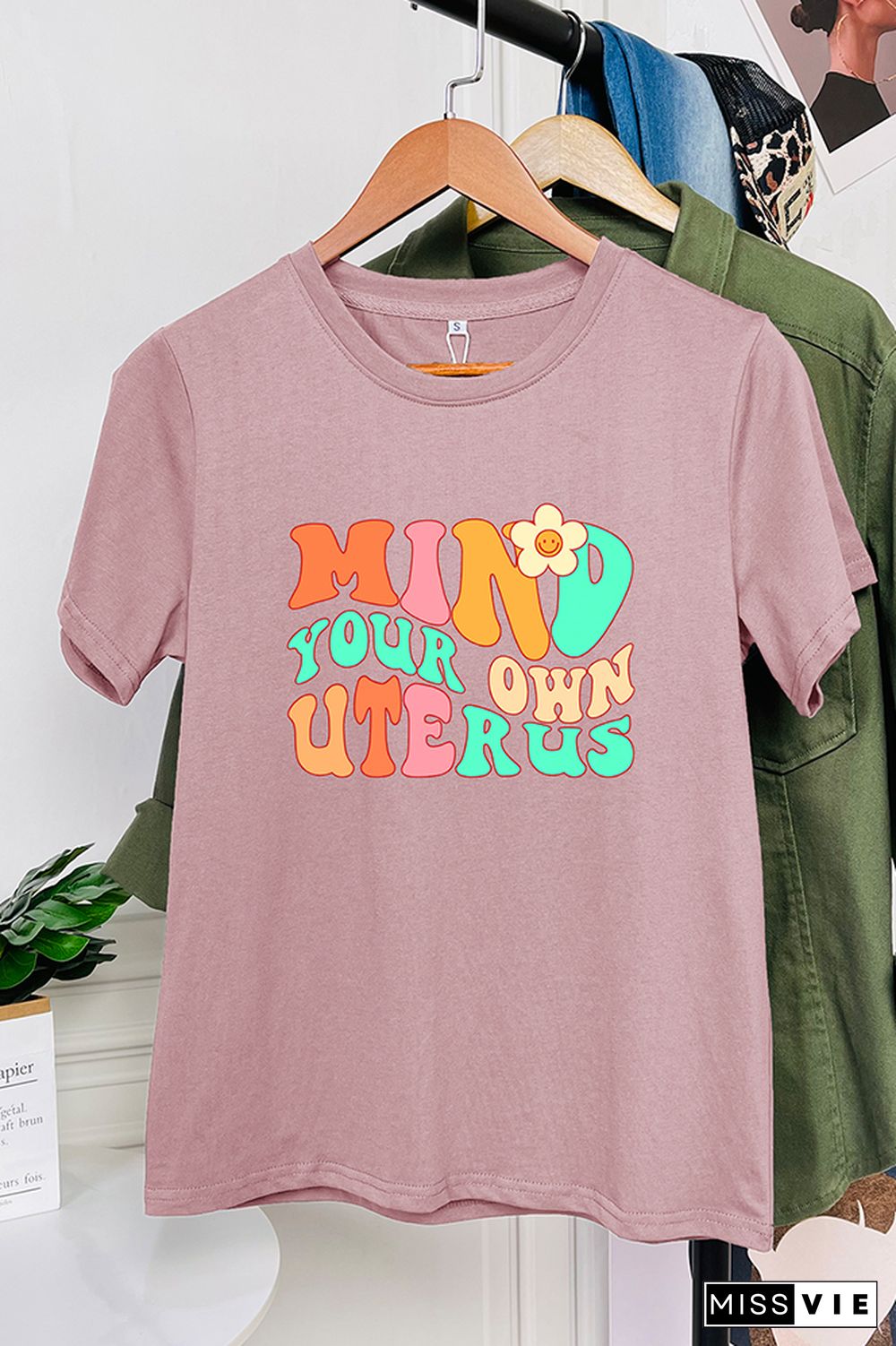 Mind your own Uterus Graphic Tee Wholesale