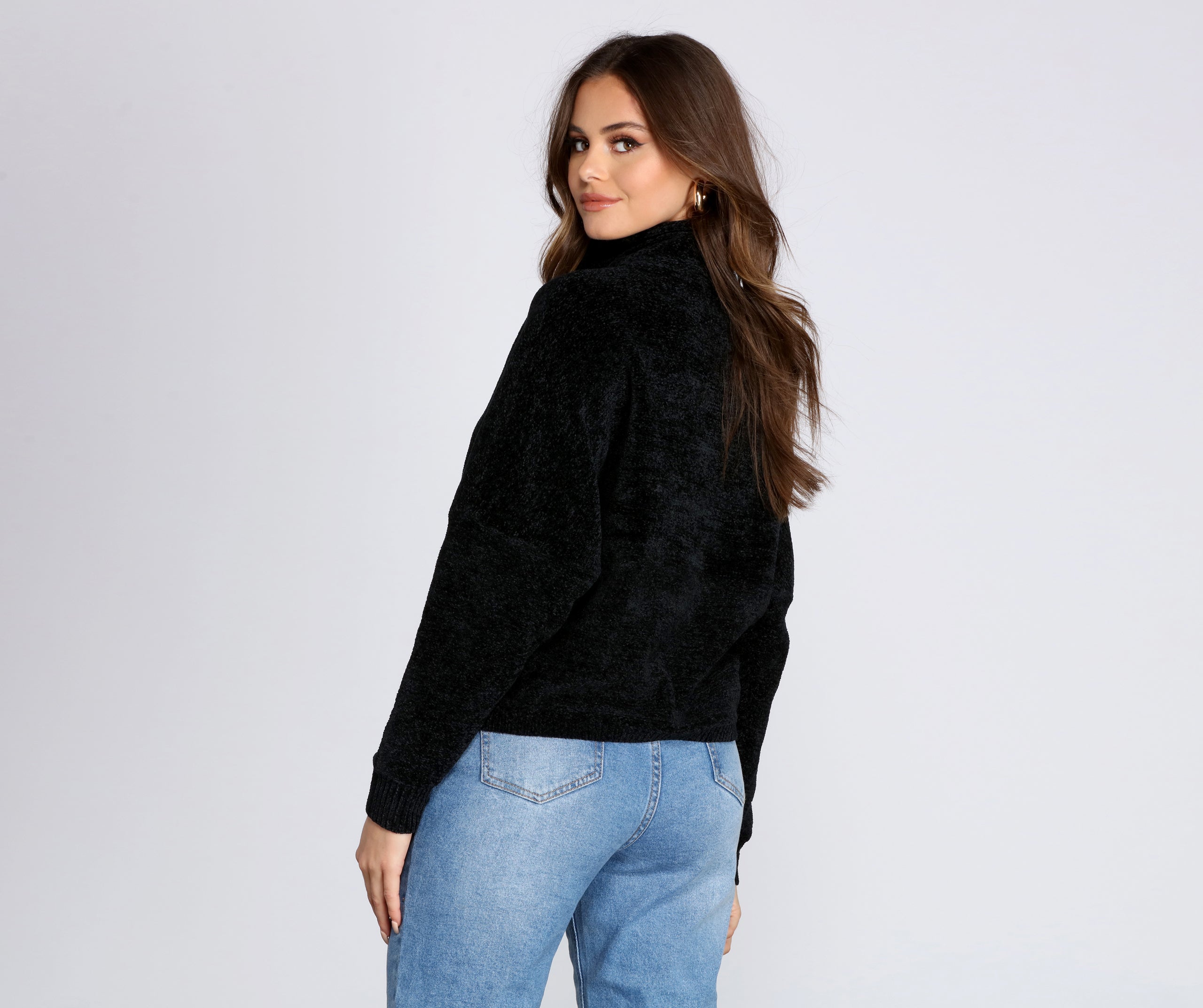 Cozy In Chenille Turtleneck Sweater