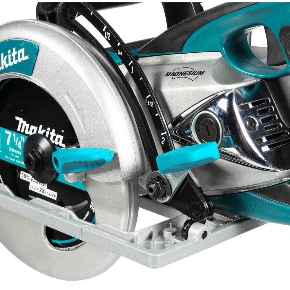 Makita 15 Amp 7-1/4 in. Corded Lightweight Magnesium Hypoid Circular Saw with built in fan and 24T Carbide blade 5377MG