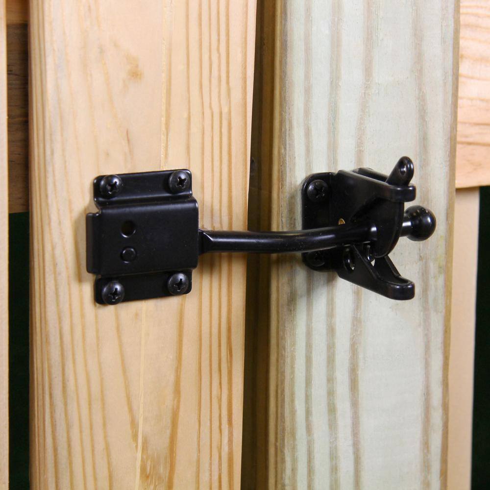 Everbilt Black Self-Adjusting Gate Latch 18591