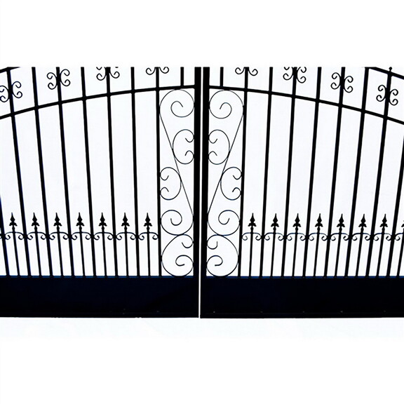 ALEKO DG12VEND AP Steel Dual Swing Driveway Gate  ...