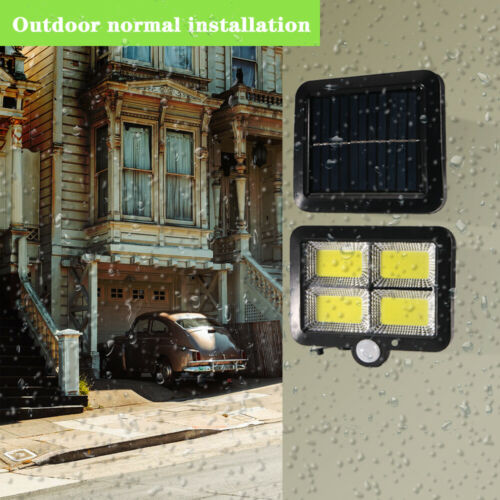 Kqiang 128 Cob Led Solar Pir Motion Sensor Wall Light Lighting Outdoor Garden Yard Lamp